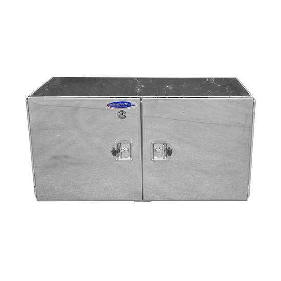 Stock Square Toolbox (600H x 600D x 1200L) - 3mm Aluminium, Double Stainless Steel Doors